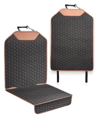 Owleys Set Seat Back Organizer & Car Seat Protector Hexy Waterproof & Non-Slip Protector for Child Car Cushion for Leather and Fabric Seats (Hexy Set 2) - color: Hexy Set 2