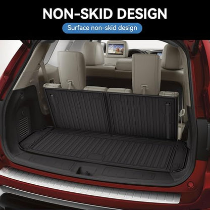 Cargo Mat & Backerst Mat Compatible with 2013-2020 Nissan Pathfinder/2013 Infiniti JX35/2014-2020 Infiniti QX60 - Cargo Liner Trunk Mat All Weather TPE Pathfinder 2020 Accessories - style: 10) for Nissan Pathfinder 2013-2020 Cargo Liner & Seat Back Mat