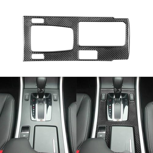 Gear Shift Knob Cover Trim Compatible with Honda Accord 9th Gen 2013 2014 2015 2016 2017 Accessories Carbon Fiber Interior Stickers Type-A - color: Black 20