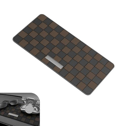Car Dashboard Non Slip Mat, Heat-resistant PVC Grid Dash Pad, Multifunction Car Anti Slip Mat, Universal Sticky Storage Pad for Phones Keys Glass Coins (Brown) - color: Brown