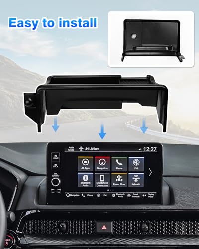 FIILINES Dash Organizer for Honda CR-V EX-L/Sport-L Hybrid 2023-2026 (Fit 9" Touch Screen), Center Console Dash Tray for CRV ABS Dash Storage Box Accessories Black