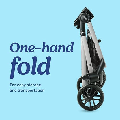 Graco® Modes Pramette Stroller, 3-in-1 Baby Stroller, 3 Modes from Infant Car Seat Carrier, Infant Pramette, to Toddler Stroller, Reversible Seat, One Hand Fold, Extra Storage, Child Tray, Pierce - color: Pierce, style: No Style Name