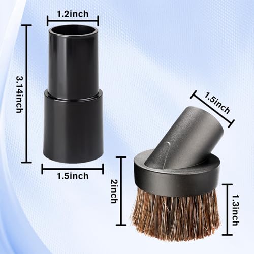 2 Pack Round Dust Brush For Shark Vacuum Attachment with Vacuum Hose Adapter, for Shark Vacuum Brush Attachment for Most Vacuum Cleaners Accessories - style: 2 -pack