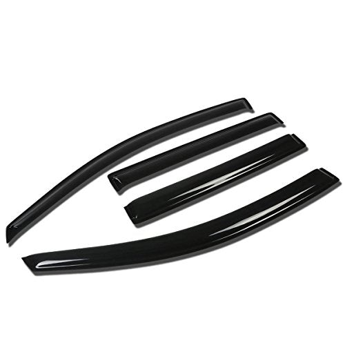 Auto Dynasty 4Pcs Tape-On Window Visor Compatible with 2004 2005 2006 2007 2008 2009 2010 2011 2012 2013 2014 Infiniti QX56 Nissan Armada 2004-2014, Deflector Rain Guard, Acrylic Black - size: 04-14 Infiniti QX56 / Nissan Armada / Pathfinder