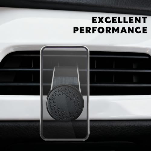 Strong Magnetic Car Phone Holder, Car Phone Mount Holder, 360° Rotatable L-Shape Air Vent/Dashboard Mount, Adjustable Air Vent Navigation Magnetic Smartphone Bracket for Auto SUV (Black) - color: Black