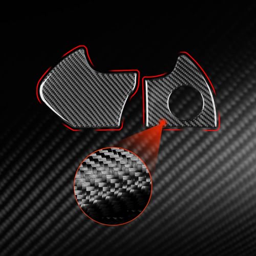 NVCNX Real Premium Carbon Fiber for Toyota Tundra 2022-2026 / Sequoia 2023-2026 2024 2025 Car Dash Push Engine Start Button Panel Cover Interior Trim Accessories Thick Overlay Sticker Decal 2PCs - color: Dash Push Engine Start Button Panel Trim