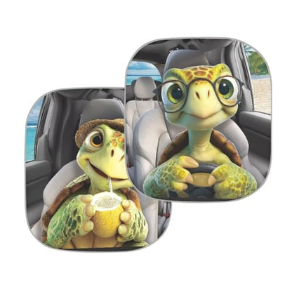 AFPANQZ 3D Sea Turtle Design Car Windshield Sun Shades Sunshades Rectangle UV Protection Foldable Sun Blocks Universal Fit for Auto Car Vans 28.5"x25.5" - color: 3D Sea Turtle Design