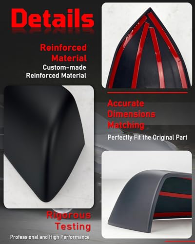 Side Mirror Caps Cover Compatible with Tesla Model 3 2017 2018 2019 2020 2021 2022 2023 2024 2025 Matte Black Mirror Covers - color: Model 3 Matte Black Mirror Covers