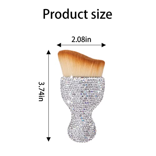 zipelo Auto Interior Dust Brush, Car Detailing Cleaning Brush with Diamond, Bling Handle Soft Bristles Dusting Tool, Scratch Free Dirt Clean Brushes for Vehicle Dashboard, Air Conditioner Vent (White) - color: White