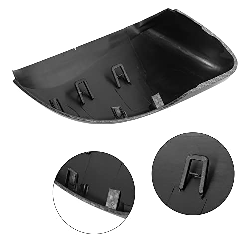 X AUTOHAUX Pair New Rear View Mirror Outside Housing Wing Mirror Covering Cap Carbon Fiber Pattern for Volkswagen Golf 6 2009-2012 - color: carbon fiber black