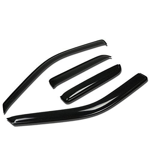 Auto Dynasty 4Pcs Tape-On Window Visor Rain Guard Compatible with 2009-2014 Dodge Ram 1500 Club/Extended/Super Cab, Rain Shields Vent Shade Wind Deflector, Acrylic - size: 09-14 Dodge Ram 1500 Extended/Super Cab