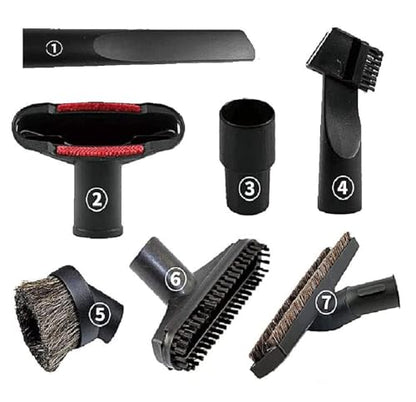 ANBOO Vacuum Attachments Replacement 1 1/4 inch & 1 3/8 inch Brush, Nozzle Crevice Tool, Hardwood Floor Brush for Shop vac Accessories 7pcs - size: 7pcs