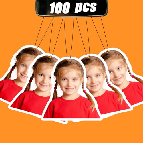 100PCS Custom Logo Air Freshener for Car Bulk,Wholesale Personalized Car Air Freshener Custom Logo/Photo/Anniversary/Wedding/Baby Shower/Valentine's Day (100pcs-Crop) - color: 100 Pcs - Crop
