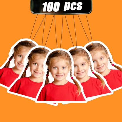 100PCS Custom Logo Air Freshener for Car Bulk,Wholesale Personalized Car Air Freshener Custom Logo/Photo/Anniversary/Wedding/Baby Shower/Valentine's Day (100pcs-Crop) - color: 100 Pcs - Crop