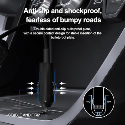 Dzytnsy 200W Car Fast Charging Station,6 Ports, Compatible with MacBook pro/Air/M5 M4 M3 M2 M1/Dell/Lenovo/HP,for iPhone 17/16/15 Series,Samsung Galaxy S26/S25 Ultra/S24 Series and More