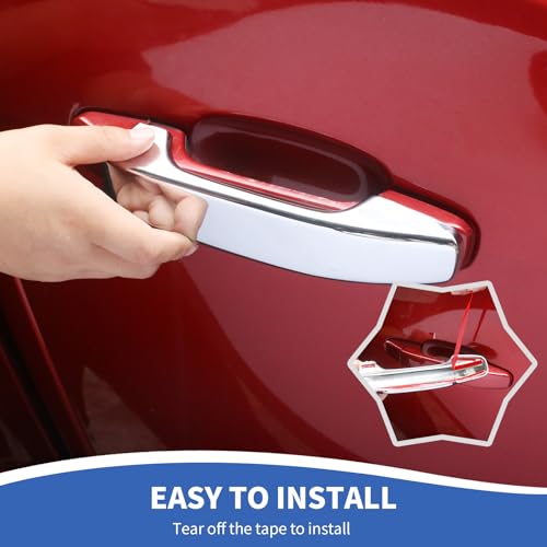 RAZPOY Chrome Door Handle Cover Rearview Mirror Cover Trim Kit Compatible with Chevy Colorado & GMC-Canyon 2014-2022 - color: Chrome