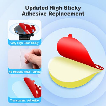 Adhesive Sticky Pad for Car Phone Mount - Double Sided Phone Holder Mounting Tape Replacement, Heavy Duty Clear Glue Pads for Magnetic Dashboard Dash Mount Stickers (2.76“ / 70mm) - size: 2.76“ / 70mm