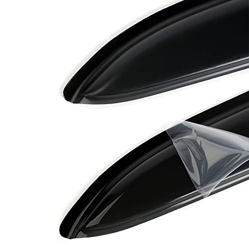 Side Window Visor Wind Vent Deflector, 2pcs Out-Channel Tape-On Nice Rain Guards Set fit for 2007-2013 Chevy Silverado/GMC Sierra 1500 2500 3500 Body Style Regular cab 92326 - size: 07-13 Silverado/Sierra Standard Cab