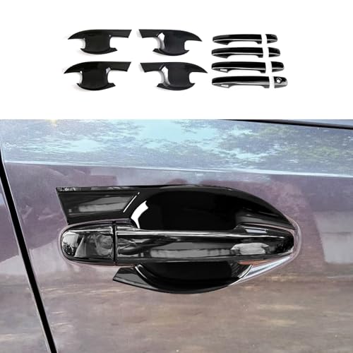 Car Accessories Fit for Subaru Forester 2025 2026 Exterior Door Handle & Door Handle Bowl Cover Trims Frame (Glossy Black) 12PCS ABS - color: Glossy Black