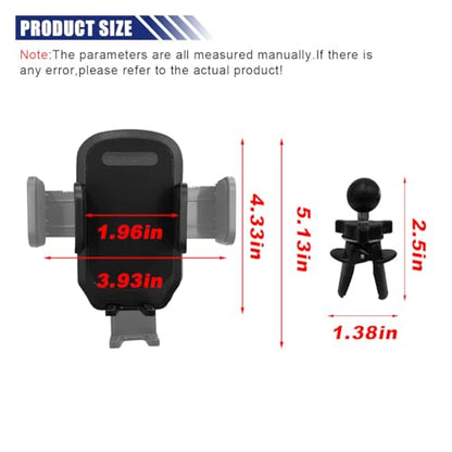LAINLOY Car Phone Holder Mount, Auto Air Vent Hands-Free Cell Phone Holder, Firmly Grip and Never Slip, Universal Phone Holders Compatible with Most Smartphones and Cars - color: L104