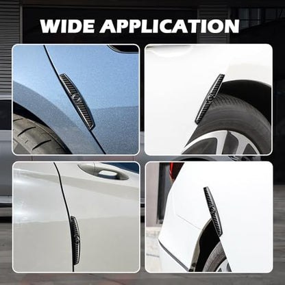 4PCS Carbon Fiber Car Door Protector Edge Guards,Thicker Door Guard for Cars Provides Impact and Anti-Scratch Protection,Universal Self-Adhesive Doors Protectors for Vehicles