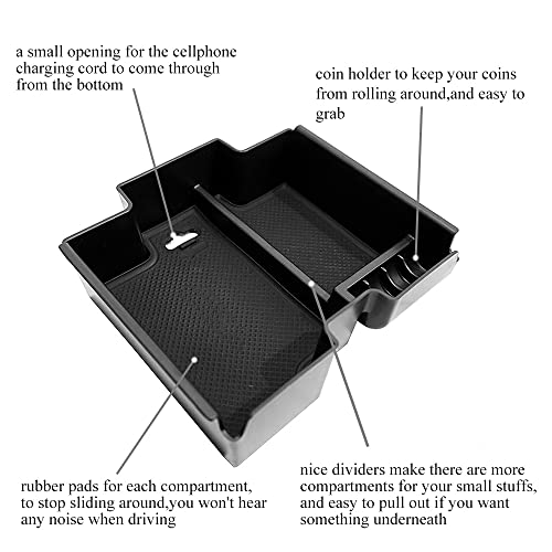 Center Console Tray Armrest Storage Box Compatible with Land Rover Discovery Sport 2015 2016 2017 2018 2019 Door Organizer ABS Tray Insert Glove Pallet - size: for Land Rover Discovery Sport | 2015-2019