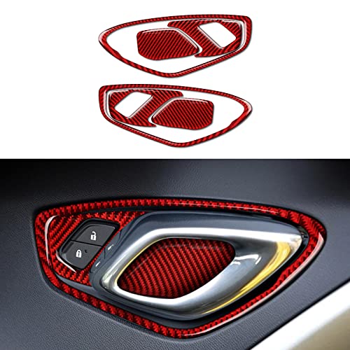 Car Sticker for Chevrolet Camaro ZL1 2016 2017 2018 2019 2020 2021 2022 2023 Carbon Fiber Accessories （Inner Door Handle） - color: Inner Door Handle Frame