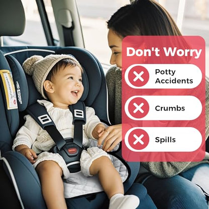 2-Pack Waterproof Piddle Pads, Potty Training Car Seat Protector & Reusable Liner – Non-Slip, Leak-Proof Cover for Car Seats, Strollers, High Chairs, Machine Washable(Grey) - color: Grey