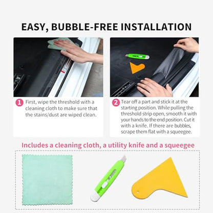 Carbon Fiber Vinyl Wrap for Cars Door Protector Edge Guards 0.5mm Thick 33ft Length Multi Width Options Universal Fit Hood Trunk Dashboard Motorcycle More (2In x 33Ft) - size: 2In x 33Ft (0.5mm)