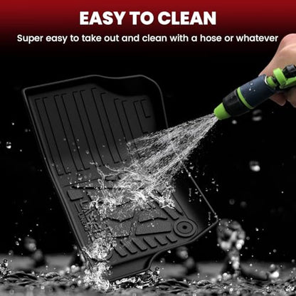 LASFIT Floor Mats for Jeep Wrangler Unlimited 4XE 2021-2025 4 Door Without Subwoofer, Plug-in Hybrid EV-Gas (PHEV), All Weather Car Mats Floor Liners Cargo Liner Seatback Cargo Mat Black - style: Wrangler 4XE Set 21-25