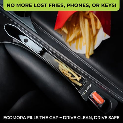 Car Seat Gap Filler organizer with Bonus interior Cleaning Brush- Universal in Between Seat Catcher for Cars,Trucks,SUV- Car Seat Gap Plug storage slot- Custom Seat Gapster- Car Seat Gap Filler Strip