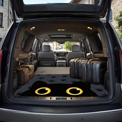 Universal Car Trunk Mat 29" x 39", Cartoon Black Cat All Weather Trunk Protection Cargo Liner, Durable Cargo Mat Rear Trunk Liner, Stylish Vehicle Interior Accessories Suitable for Most Car Models - color: Cartoon Black Cat