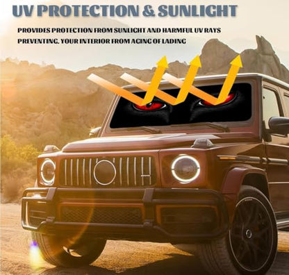 Wolf Eyes Car Windshield Sun Shade, Foldable Car Front Window Sunshade, UV Ray Reflector Sun Blocker, Heat Protection Windshield Cover Universal Fit for Sedans, Trucks, SUV, 59" x 31.5" - color: color 3