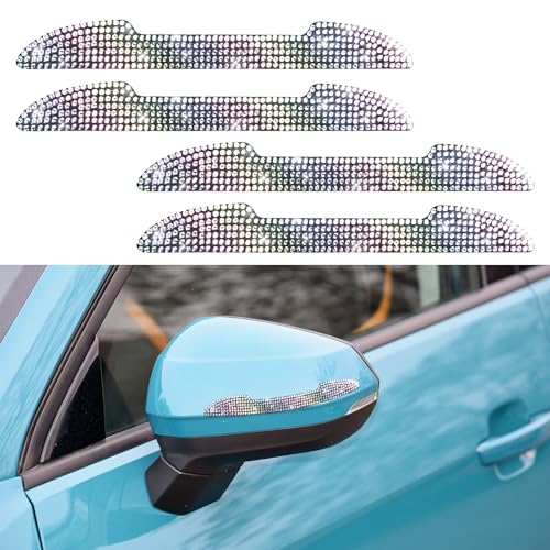 deemars 8Pcs Bling Rhinestone Car Door Handle Stickers Protector, Trim Auto Door Entry Guard Bling Stickers Car Accessories for Women and Men, Universal Car Accessories for All Cars (Bling AB Color) - color: Bling AB color