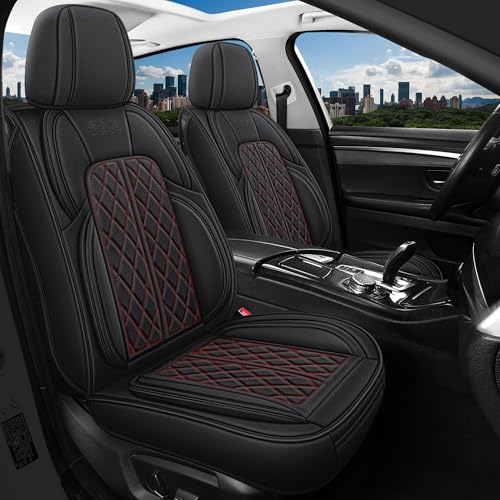 Automotive Seat Covers Universal Fit for Cars, SUV, Sedans, Anti-Slip Breathable (Black Redline, Front Seat) - color: Black Redline, size: Front Seat
