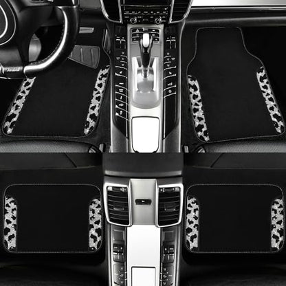 CAR PASS Bling Cow Car Mats Rhinestones Diamond Waterproof Floor Mat Crystal Sparkly Shining Glitter Carpet Anti-Slip PVC Heel Pad, Universal Fit Automotive SUV,Sedan,4pcs Girly Women, Cow Diamond - color: Cow