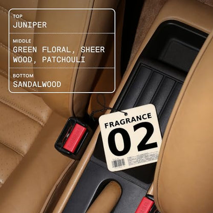 DedCool Air Freshener | Fragrance 02 | Hanging Odor Eliminator for Cars, Closets & Drawers | Juniper, Green Floral, Sheer Woods, Patchouli & Sandalwood | Vegan, Non-Toxic, Cruelty-Free - size: 1 Count (Pack of 1)