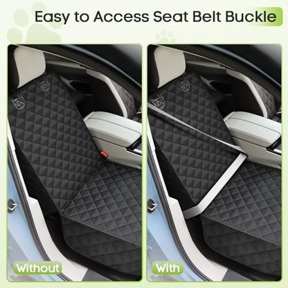 Waterproof Dog Seat Cover 2-Pack for Front Seats – Nonslip Scratchproof Captain Chair Covers with Side Flaps, Universal Fit for Cars, Trucks, SUVs, Jeep