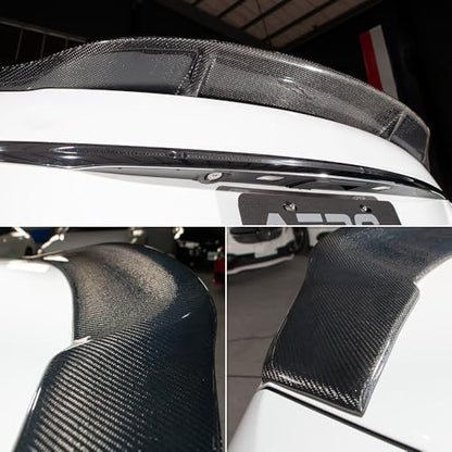 AeroBon Real Carbon Fiber Trunk Spoiler Compatible with 2014-2020 Audi A3 S3 RS3 Spoiler 8V Sedan Rear Spoiler (RT Style) Race Tail - size: RT
