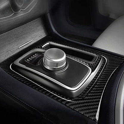 Car Gear Shift Panel Decals for 2015-2023 Chrysler 300 / 300C / 300S / Limited/Touring Accessories Carbon Fiber Interior Stickers - color: Gear Shift Frame