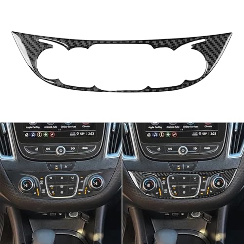 Black Carbon Fiber Compatible with Chevy/Chevrolet Malibu 2016-2025 2017 2018 2019 2020 2021 2022 2023 2024 Accessories Car Central Control A/C Air Switch Knob Cover Interior Trim Decal C - color: Ac Control Buttons -C