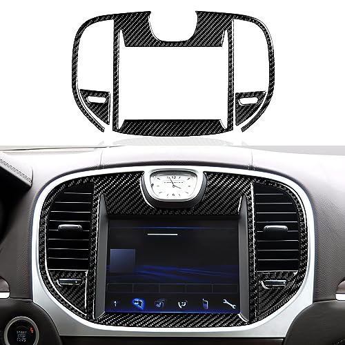 Car Central Navigation Screen Air Outlet Vent Decals for 2011 2012 2013 2014 Chrysler 300 / 300C / 300S / Limited/Base Accessories Interior Stickers - color: Center Air Outlet， 2011-2014