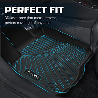 Floor Mat & Cargo Liners for 2012-2017 Toyota Camry (Not Fit Hybrid) All Weather Protection TPE Rubber Full Set Floor Liners & Trunk Mat 2017 Camry Accessories - size: Floor Mats & Trunk Mat for 2012-2017 Camry