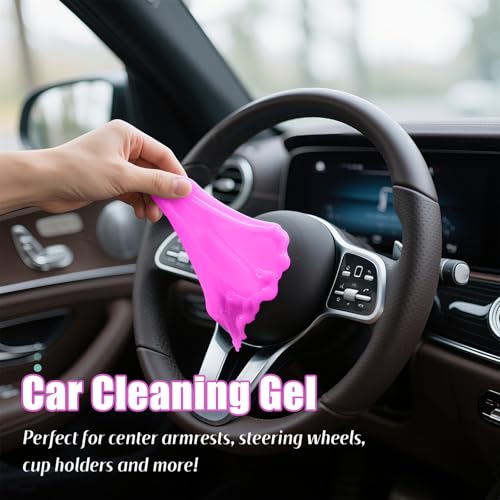 ASFSKY Car Cleaning Gel (Purple,Lavender) Cleaning Putty Universal Dust Cleaning Car Interior Cleaner Keyboard Dust Remover Car Slime Gifts for Men Women Girl（1 Pack） - color: Purple