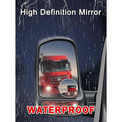 2Pcs Large Stick-on Blind Spot Car Mirror, 3.75 Inch Non-Adjustable Big Round Convex Rear View Mirrors, HD Glass Blindspot Convex Rearview Mirror for Car, an, SUV and Trucks
