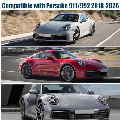 6 Layers Custom Fit Windshield Sun Shade for 2020-2025 Porsche 911, Foldable Car Sunshade with Storage Bag, Heat Reflective & UV Protection - size: 2018-2025 Porsche 911/992