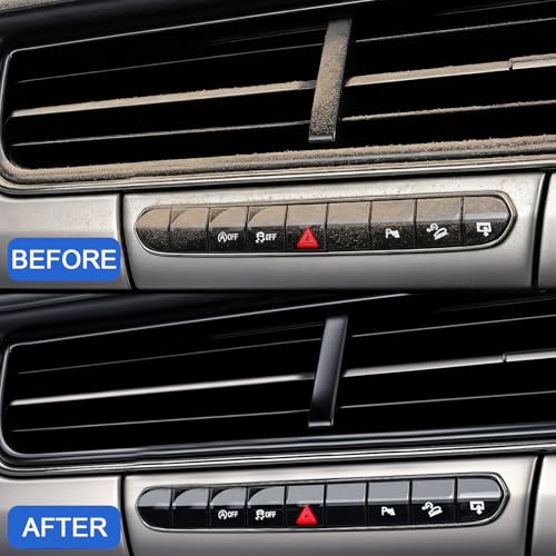 5PCS Car Detailing Brush,Boars Hair Detailing Brush Set, No Scratch,Ultra Soft for Interior and Exterior Car Cleaning, Dashboard, Leather Seat,Air Vents Wheels,Tires