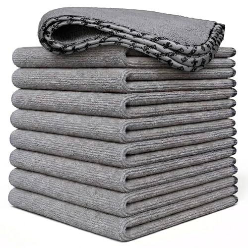 Chemical Guys AllSwipe Multi-Purpose Microfiber Towels for Cars Microfiber Cleaning Cloth Gray Drying Towels Car Detailing for Wash Interior and Glass, 14 x 12 Inch - 9 Pack - size: 9 Pack