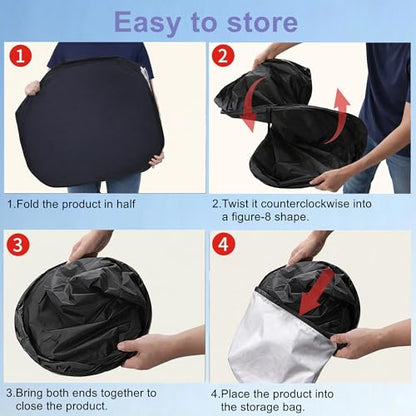 Car Windshield Sun Shade, Helps Keep Interior Cooler & Improve Comfort, Reinforced Edges & Flexible Frame, Foldable Design for Daily Use & Long Parking, Suitable for Most SUVs - size: 57 x 31 in