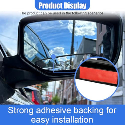 2PCS Blind Spot Car Mirrors, HD Shatterproof Glass Wide Angle Convex Side Mirror, Up&Down Adjustable, Framed Car Auxiliary Rearview Mirror for Cars SUV Truck Motorcycle & Parking(Rhombus) - size: 3R-060